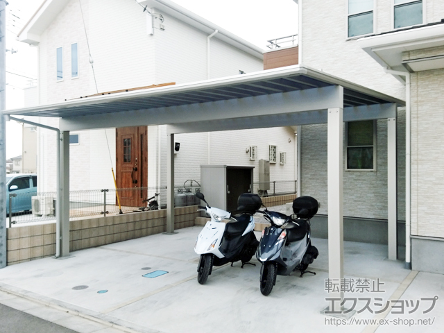 埼玉県入間市ののカーポート エフルージュ ツイン50 積雪〜50cm対応 施工例