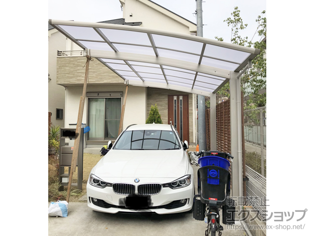 東京都調布市ののカーポート プレシオスポート 積雪〜20cm対応 施工例