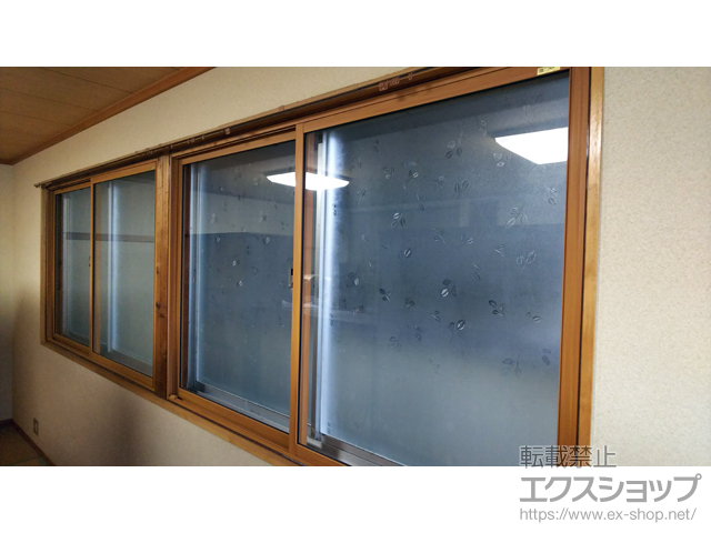 京都府京丹後市のの二重窓（内窓） インプラス ダストバリア仕様 引違い窓 変則2枚建 施工例