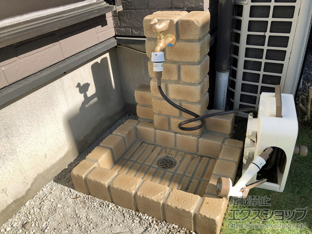 千葉県柏市のの立水栓・ガーデンシンク 立水栓ユニット サークルタイプ 施工例