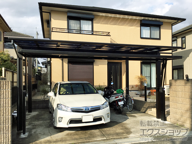 大阪府和泉市ののカーポート エフルージュ ツイン 積雪〜20cm対応 施工例