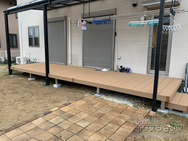 大阪府富田林市ののウッドデッキ リウッドデッキ 200 施工例