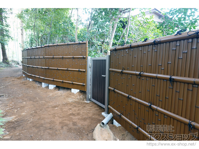 千葉県四街道市ののフェンス・柵 京香 建仁寺垣 片面仕様(W-20) フリーポールタイプ ユニット型 施工例