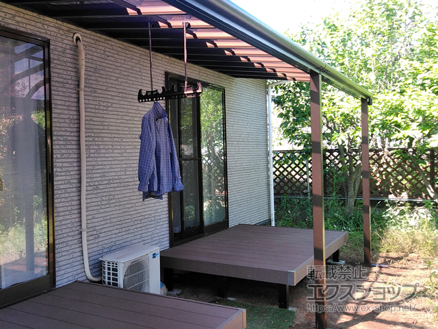 山梨県北杜市ののウッドデッキ マージウッドデッキ 施工例