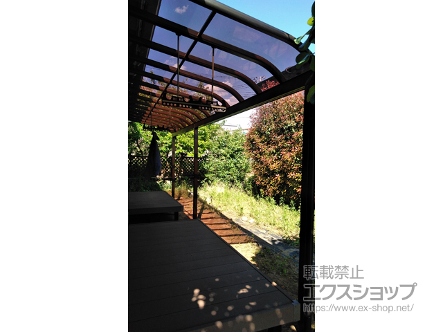 山梨県北杜市ののテラス屋根 ヴェクターテラス R型 テラスタイプ 連棟 積雪〜50cm対応 施工例