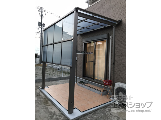 ののテラス屋根 フーゴF 独立テラスタイプ 単体 積雪〜20cm対応 施工例