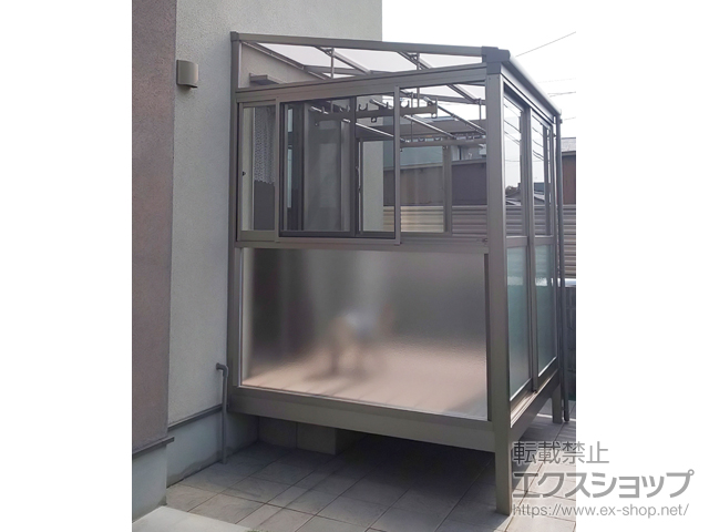 京都府京都市ののテラス囲い・サンルーム サニージュ F型 床納まり ランマ無 積雪〜20cm対応 施工例