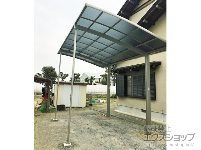 埼玉県八潮市ののカーポート フーゴR (ラウンドスタイル) 積雪〜20cm対応 施工例