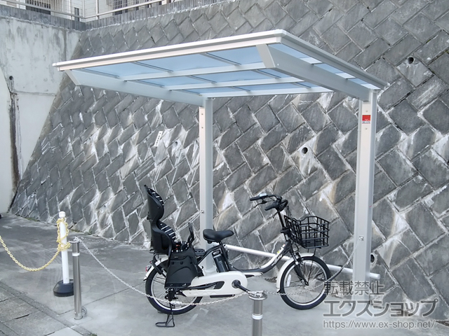 千葉県鎌ケ谷市ののサイクルポート・駐輪場 フーゴFミニ (フラットスタイル) 積雪〜20cm対応 施工例