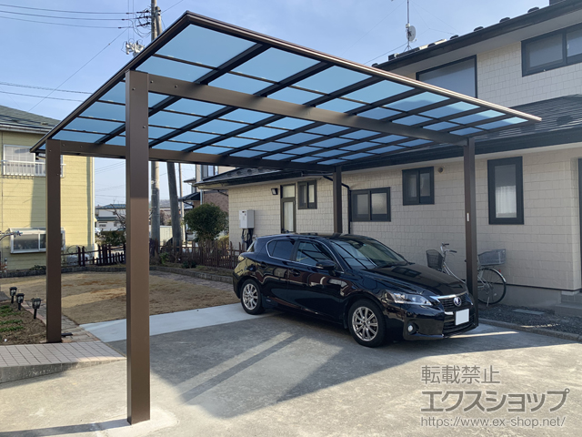 岩手県一関市ののカーポート エフルージュ ツイン 積雪〜20cm対応 施工例
