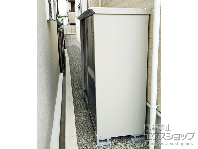 大阪府堺市のの物置・屋外倉庫 グランプレステージジャンプ 1879×650×1600 GP-196B-F-DB 施工例