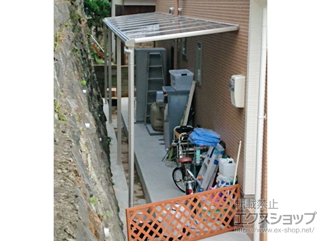 長崎県佐世保市ののテラス屋根 ヴェクターテラス F型 テラスタイプ 三連棟 積雪〜20cm対応 施工例