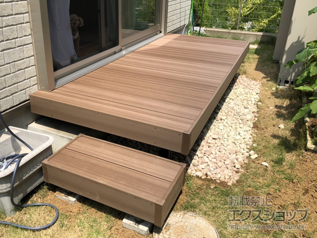 千葉県船橋市ののウッドデッキ 樹ら楽ステージ 木彫 施工例