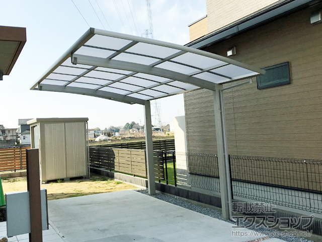 栃木県宇都宮市ののカーポート プレシオスポート 積雪〜20cm対応 施工例