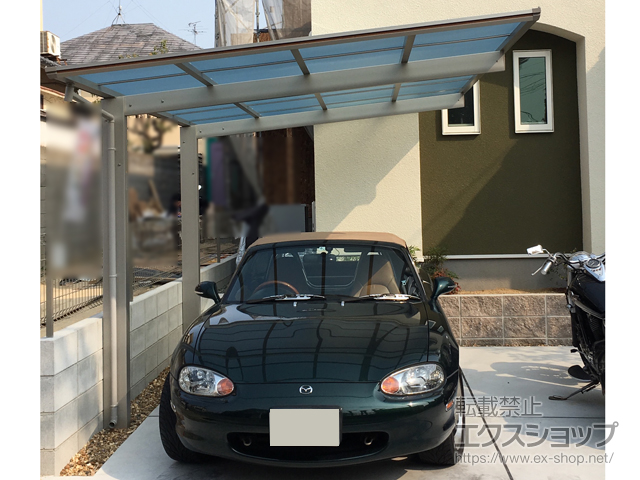 大阪府豊中市ののカーポート エフルージュグラン　積雪〜20cm対応 マテリアルカラー 施工例