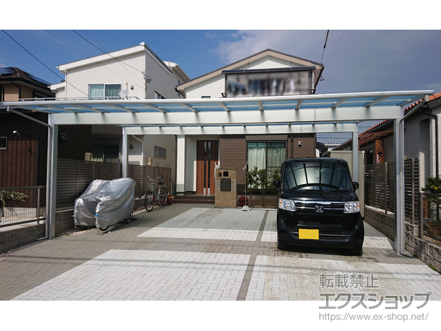 三重県鈴鹿市ののカーポート エフルージュ トリプル 積雪〜20cm対応 施工例