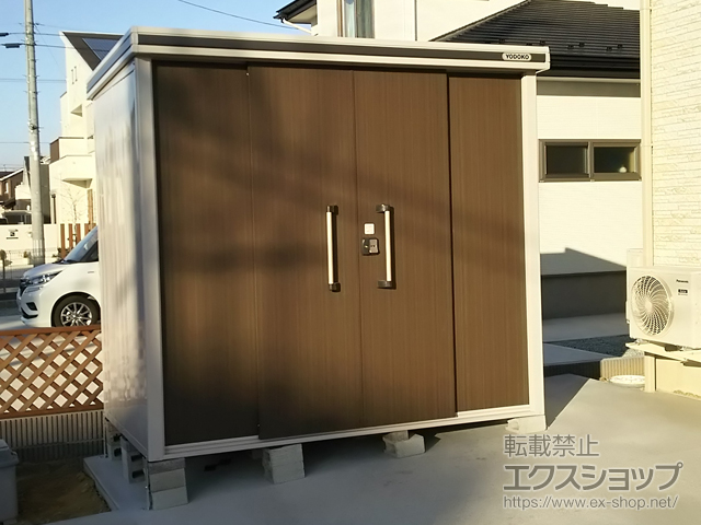 宮城県石巻市のの物置・屋外倉庫 エルモ 一般型 2570×1520×2360 LMD-2515H-DW 施工例