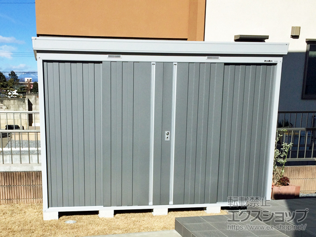群馬県邑楽郡邑楽町のの物置・屋外倉庫 ネクスタ 一般型 3050×950×2020（NXN-29S） NXN-29S-PG 施工例