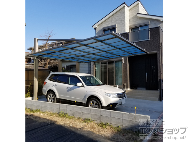 埼玉県さいたま市ののカーポート ダブルフェース 積雪〜20cm対応*背面支持タイプ 施工例