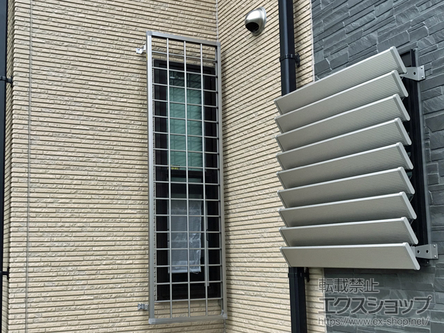 静岡県静岡市のLIXIL リクシル（トステム）の面格子・窓格子 【特注】アルミ面格子 井桁 施工例