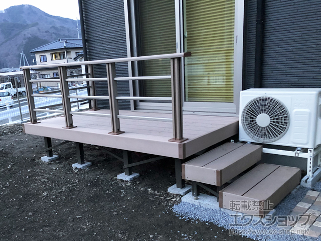 岩手県釜石市ののウッドデッキ 樹ら楽ステージ 施工例