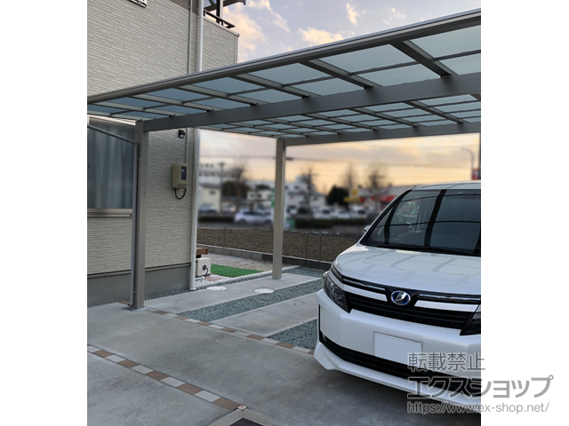 宮城県仙台市ののカーポート エフルージュ ツイン 積雪〜20cm対応 施工例