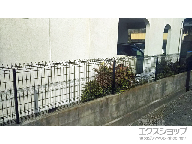 愛知県豊川市ののフェンス・柵 メッシュフェンス G10-R 自由柱 施工例