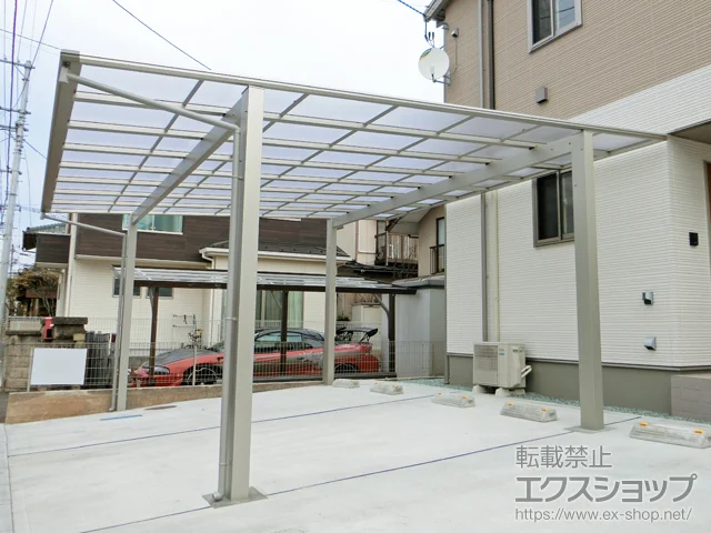 宮城県仙台市のYKKAPのカーポート エフルージュ ツイン 積雪～20cm対応 施工例