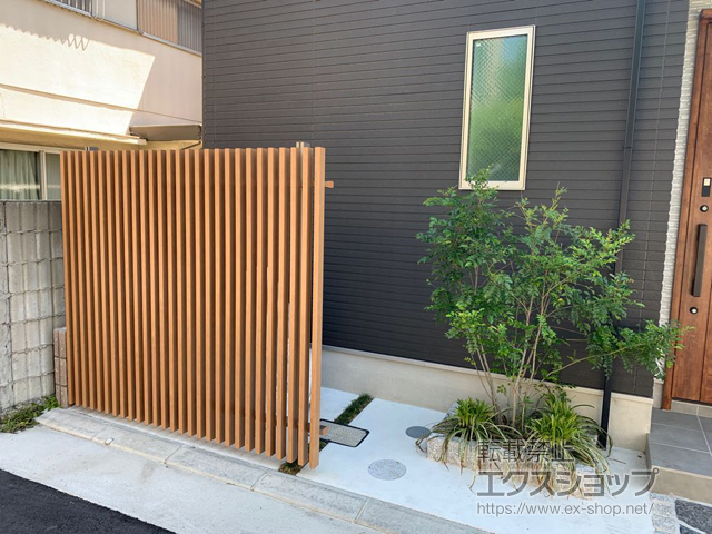 大阪府茨木市ののフェンス・柵 プログコートフェンスF1型 フリーポールタイプ 施工例