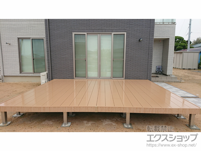 山口県宇部市ののウッドデッキ リウッドデッキ 200 施工例