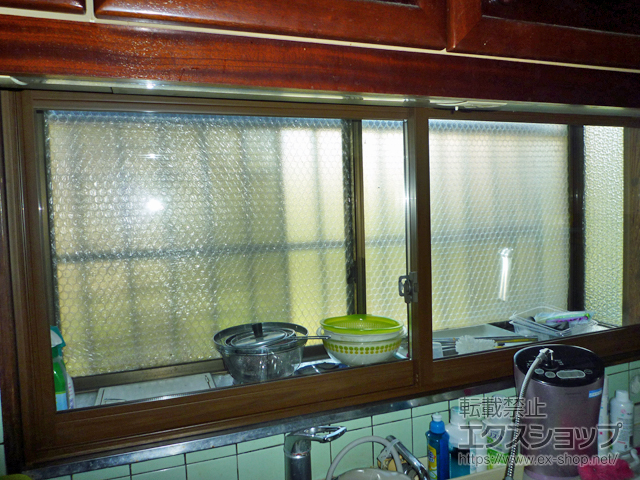 福岡県北九州市のの二重窓（内窓） プラマードU 引違い窓 2枚建 施工例