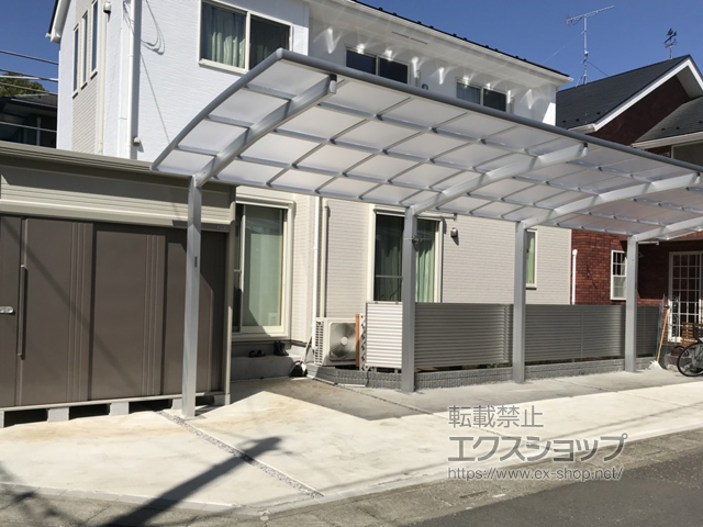 埼玉県坂戸市ののカーポート レイナポートグラン 縦連棟　積雪〜20cm対応 施工例
