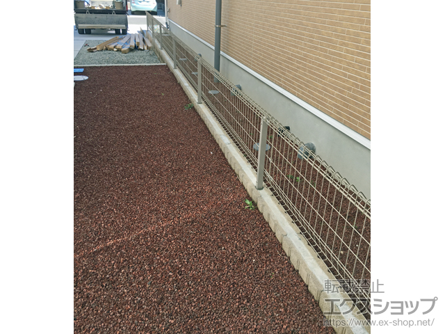 静岡県沼津市ののフェンス・柵 メッシュフェンス G10-R 自由柱 施工例