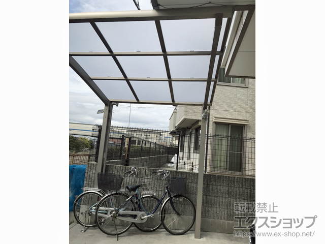 兵庫県尼崎市ののサイクルポート・駐輪場 ネスカRミニ (ラウンドスタイル) 積雪〜20cm対応 施工例