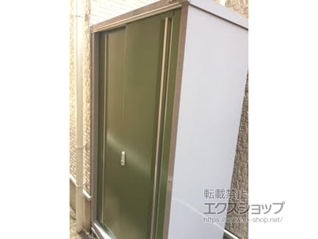 広島県広島市のの物置・屋外倉庫 シンプリー 一般型 1100×615×1903 MJX-116E-LG 施工例