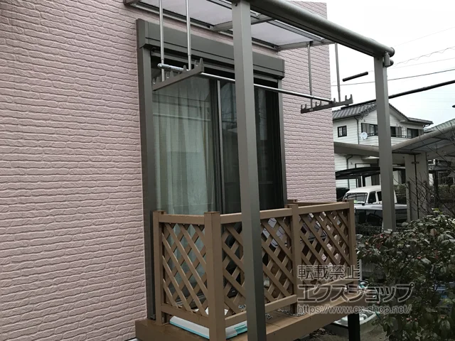 福岡県阿蘇郡高森町のYKKAPのテラス屋根 プレシオステラス R型 テラスタイプ 単体 積雪〜20cm対応 施工例