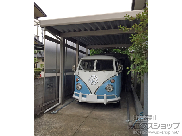 熊本県熊本市ののカーポート レオンポートneo 角柱4本柱 積雪〜50cm対応 施工例