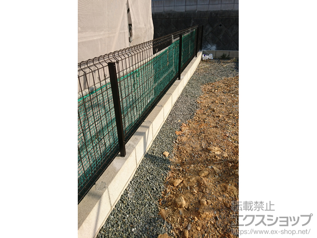 長崎県東彼杵郡波佐見町ののフェンス・柵 イーネットフェンス 2F型 自由柱施工 施工例