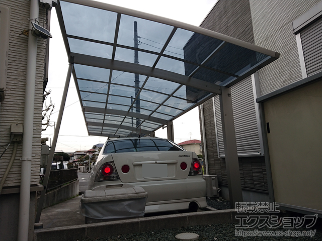 千葉県袖ケ浦市ののカーポート プレシオスポート 縦連棟 積雪〜20cm対応 施工例