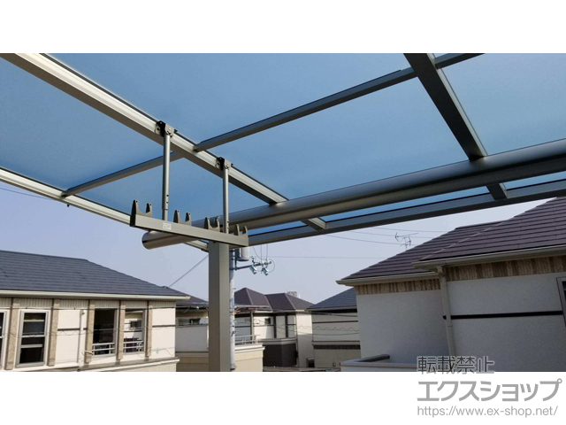 大阪府箕面市ののバルコニー・ベランダ屋根 ヴェクターテラス F型 屋根タイプ 単体 積雪〜20cm対応 施工例