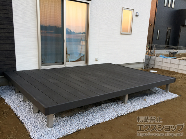 千葉県山武郡横芝光町ののウッドデッキ リウッドデッキ 200 施工例