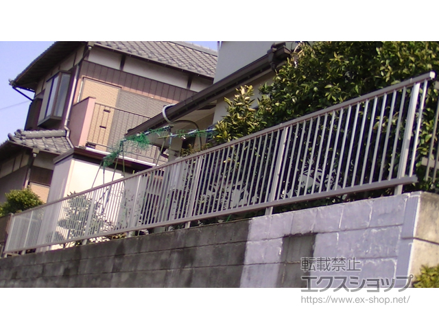 神奈川県横浜市ののフェンス・柵 ミエッタフェンス 防犯たて格子タイプ 自由柱仕様 施工例