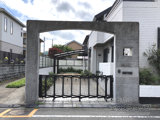 神奈川県茅ヶ崎市ののカーゲート ビビオアコー 3型 片開き 365SBK 施工例