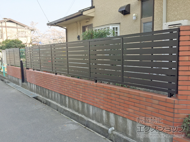 栃木県宇都宮市ののフェンス・柵 セレビューフェンス R3型 自在柱仕様 施工例