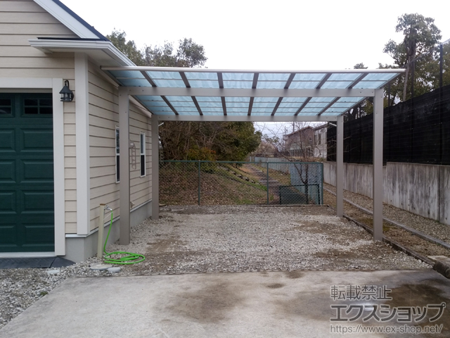 滋賀県近江八幡市ののカーポート エフルージュ ツイン 積雪〜20cm対応 施工例