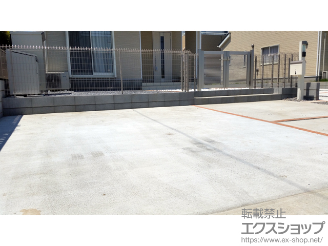 茨城県つくば市ののフェンス・柵 メッシュフェンス G10-R 自由柱 施工例