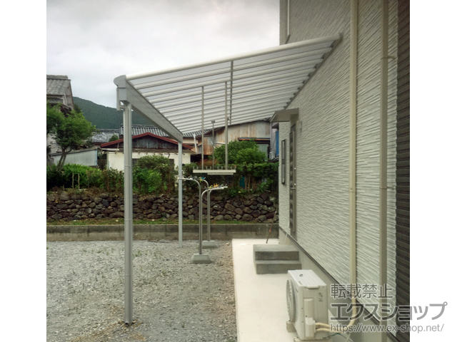 徳島県海部郡牟岐町ののテラス屋根 ヴェクターテラス F型 テラスタイプ 単体 積雪〜20cm対応 施工例