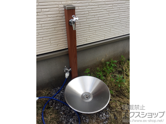 東京都多摩市のユニソン(UNISON)立水栓・ガーデンシンク施工例(スプレスタンド60 左右仕様 蛇口1個セット:47350042-1)