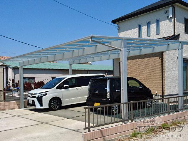 静岡県浜松市ののカーポート エフルージュ トリプル 積雪〜20cm対応 施工例