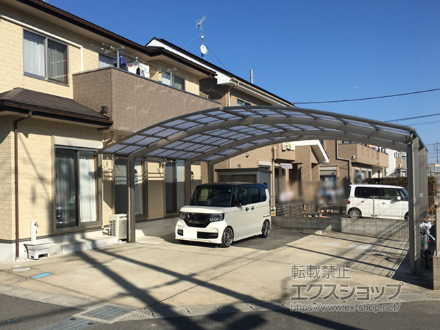 千葉県白井市のLIXIL リクシル（トステム）のカーポート リベルポートシグマIII 延長 3台用 積雪〜20cm対応 施工例